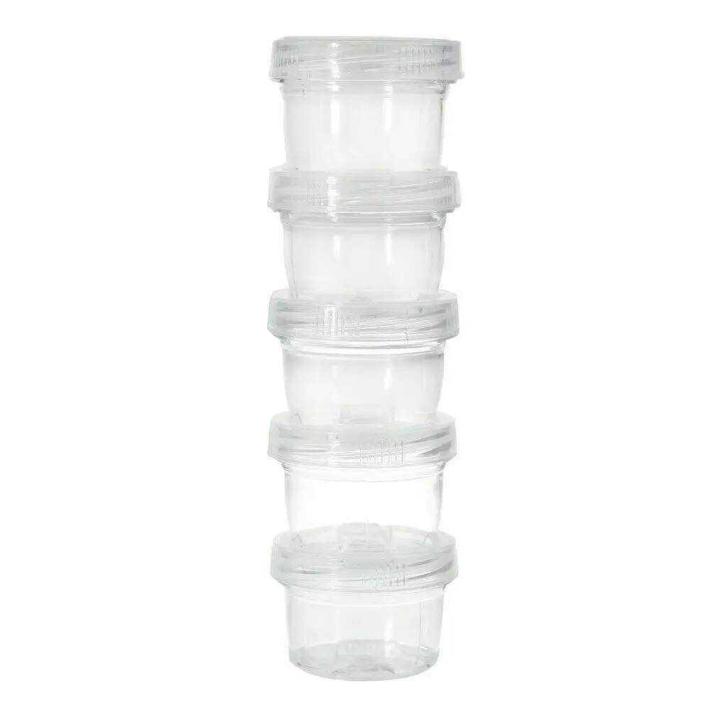 20pc Lemon & Lime Stacking Containers 40ml Twist-Lock Household Storage Canister