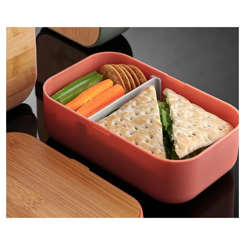 Tempa Bento Airtight/Leakproof Lunch Food Double Storage Box w/Spoon/Fork Black