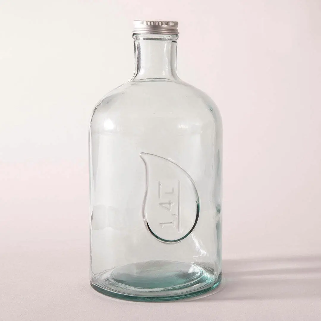 Ladelle Eco Recycled Rustico 1400ml Storage Glass Bottle Container w/ Lid Clear