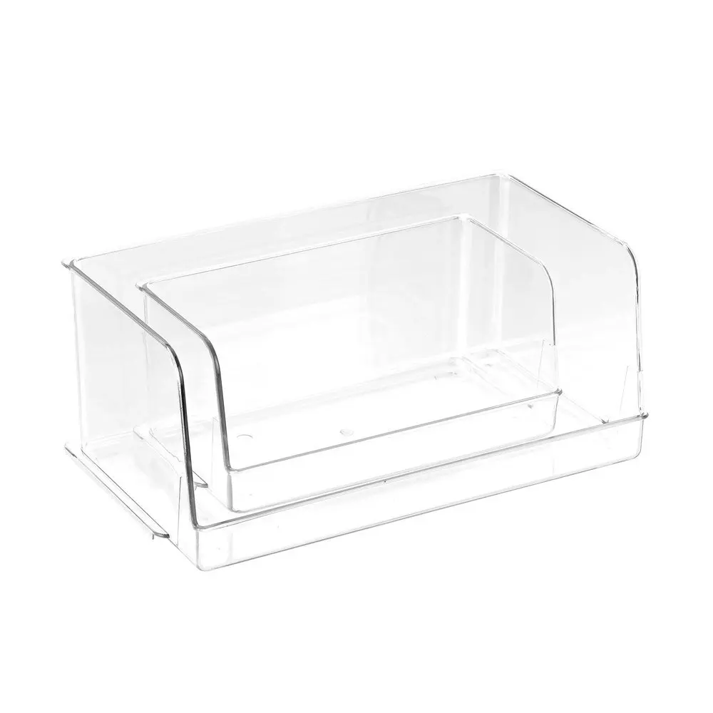 2x Boxsweden 23.5cm Crystal Kitchen Stackable Organiser/Storage Container Small