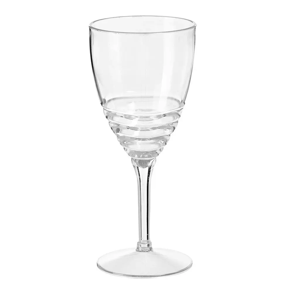 6x Lemon & Lime 400ml Wave Deco Wine Goblet/Cocktail Drinking Picnic Cup Assort