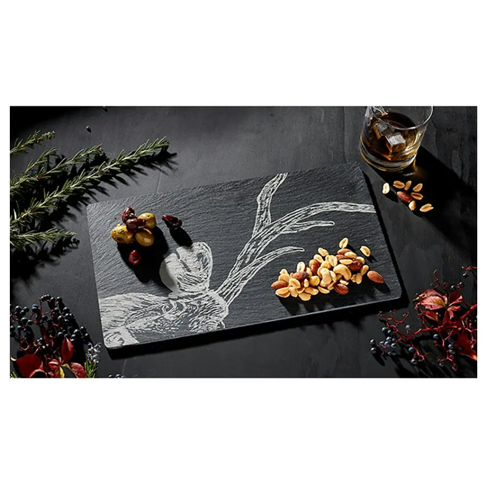 Tempa Atticus 36cm Stag Slate Kitchen Serving Rectangle Board/Plate Serve Tray