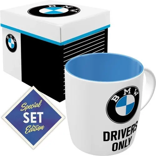 Nostalgic Art BMW Drivers Only 330ml Ceramic Cup Novelty Mug/Gift Box Combo