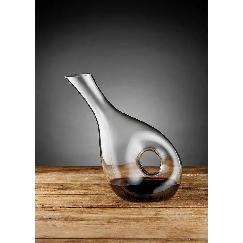 Tempa Quinn Camber Crystal Glass 21cm/980ml Red Wine Decanter/Pourer/Pitcher CLR