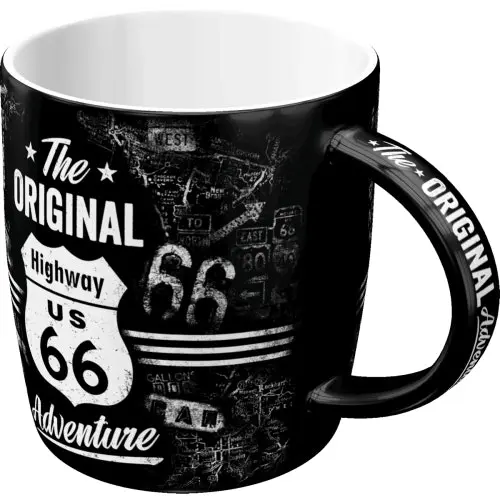 Nostalgic Art Route 66 Adventure 330ml Ceramic Mug Office Coffee Cup w/ Handle