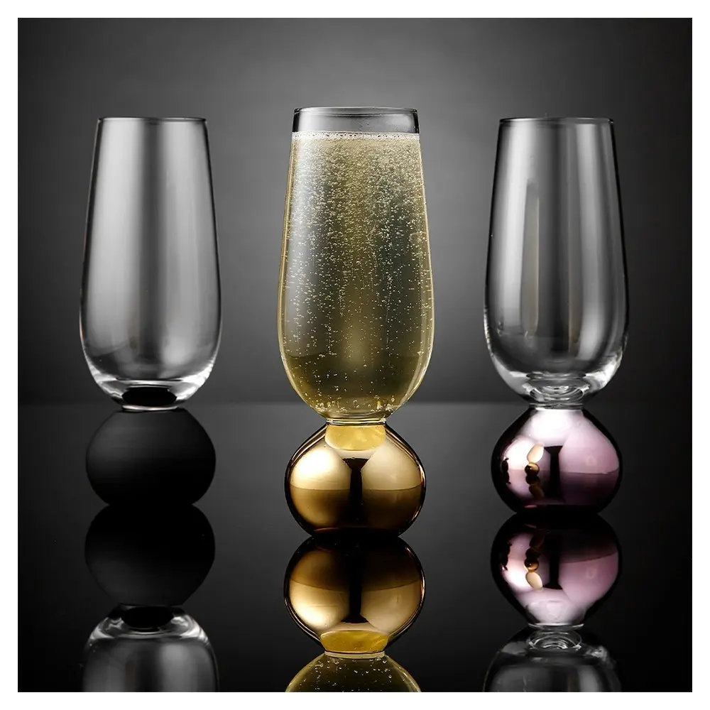 2pc Tempa Astrid 250ml Champagne Glass Cocktail/Water Juice Drinking Cup Gold