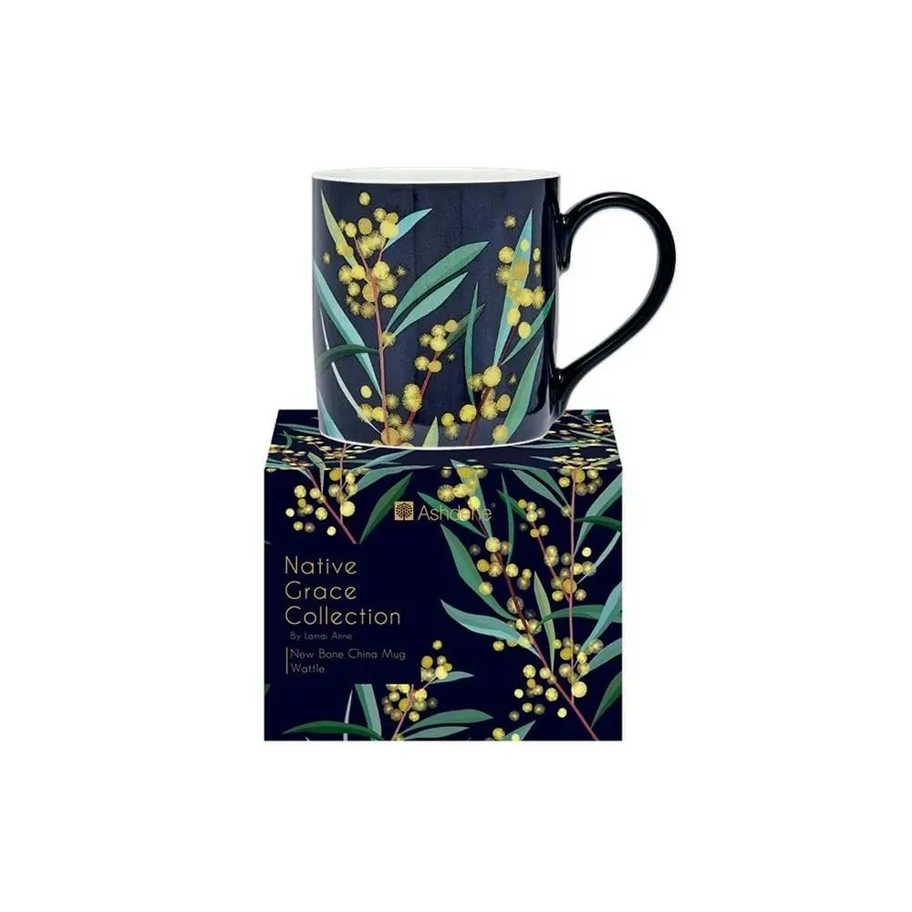 Ashdene Native Grace Wattle Plant/Flower Mug/Cup Kitchen Tea/Coffee Drink 13cm