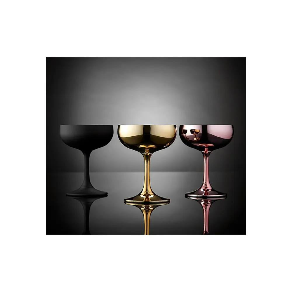 2pc Tempa Aurora 220ml Coupe Glass Martini/Cocktail Champagne Drinking Cup Gold