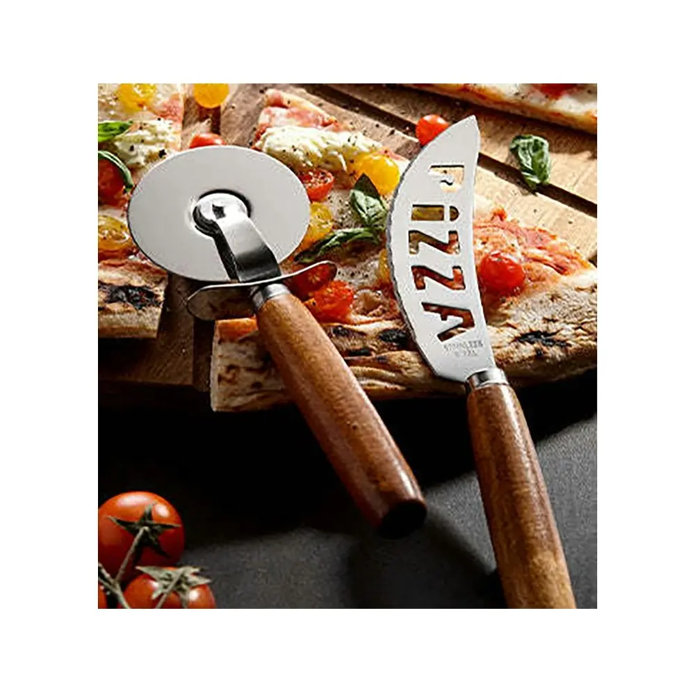 2pc Tempa Fromagerie Pizza Cutting Knives Stainless Steel Kitchen/Food/Cooking