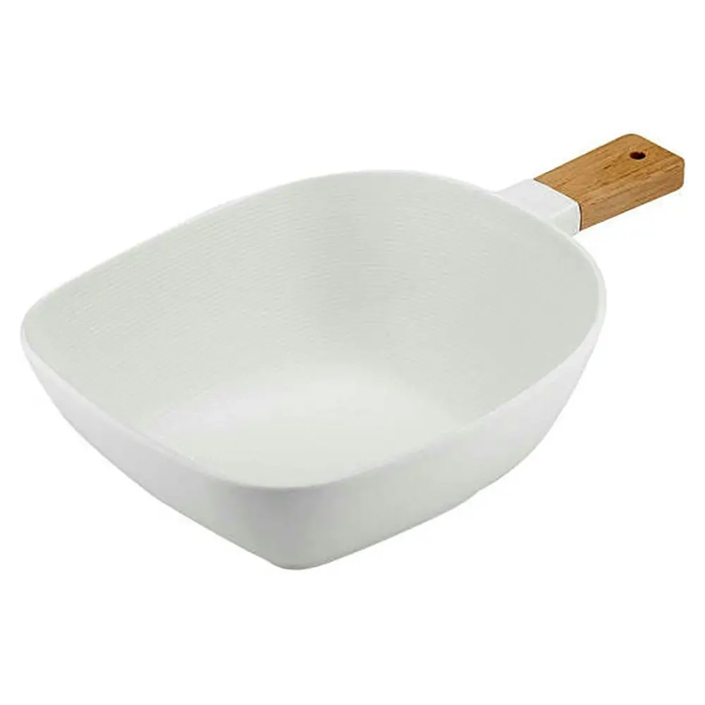 Ladelle Linear Texture White 31.5cm Porcelain Dish Bowl w/ Serve Stick Large