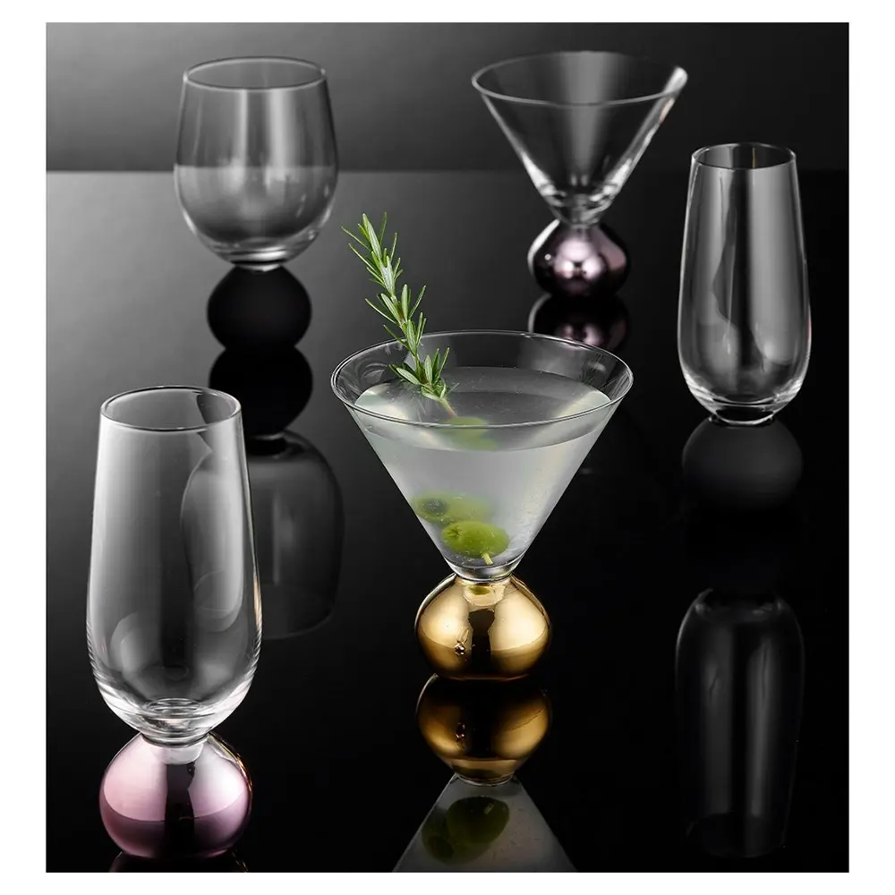 2pc Tempa Astrid 300ml Gold Martini Glass Wine/Cocktail Glassware Drinking Cup