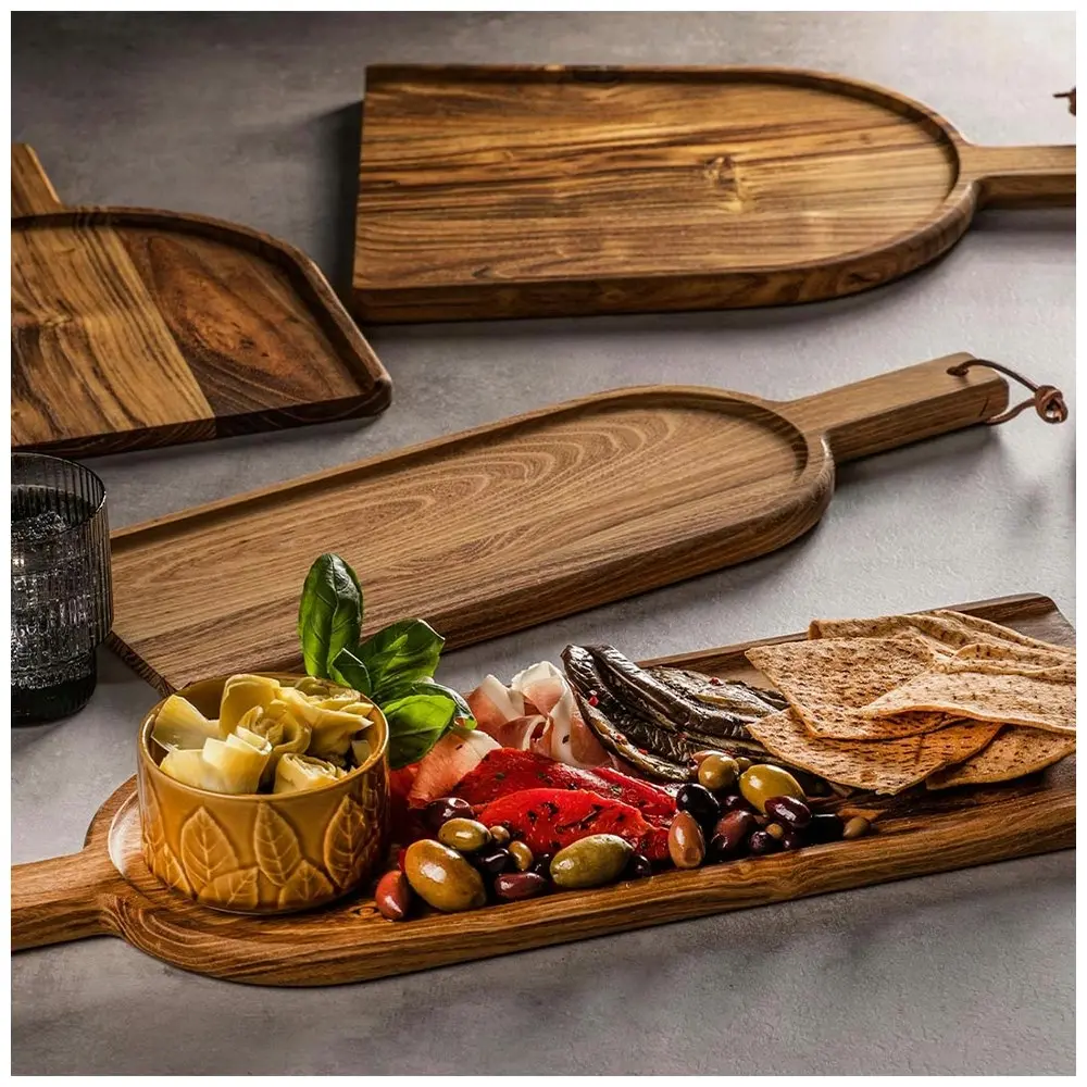 Ladelle 55 x 18cm Otway Teak Wood Serving Tray Home/Kitchen Food/Cooking