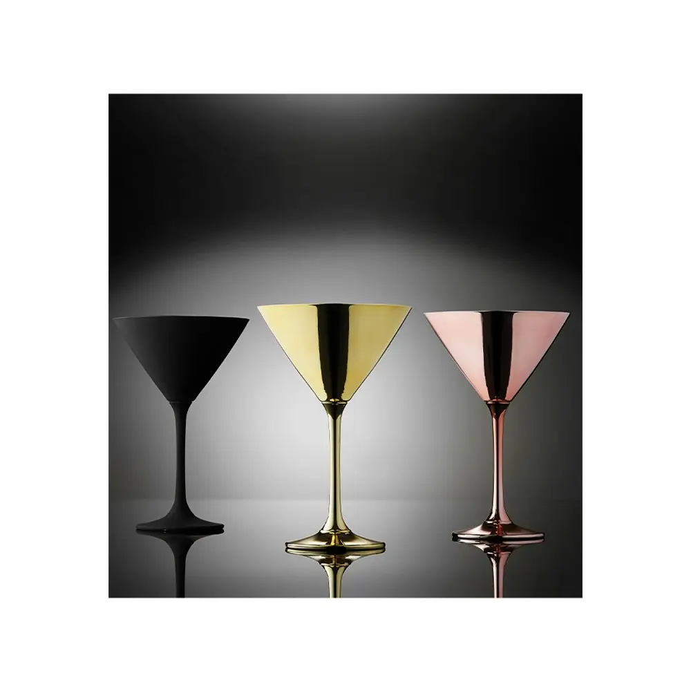 2pc Tempa Aurora 190ml Martini Glass Wine Water/Cocktail Drinkware Cup Rose Gold