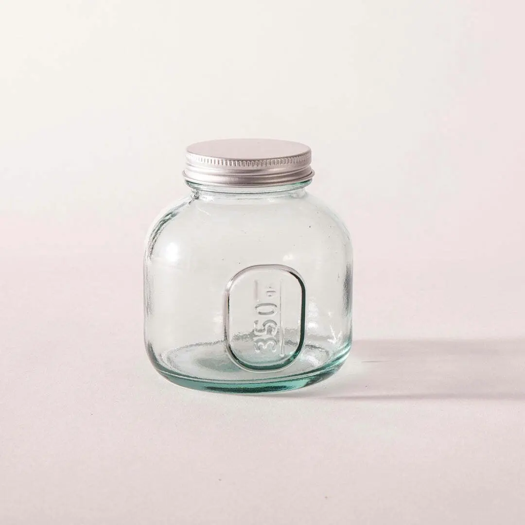 Ladelle Eco Recycled Rustico Glass 350ml Storage Jar Bottle Container w/Lid CLR