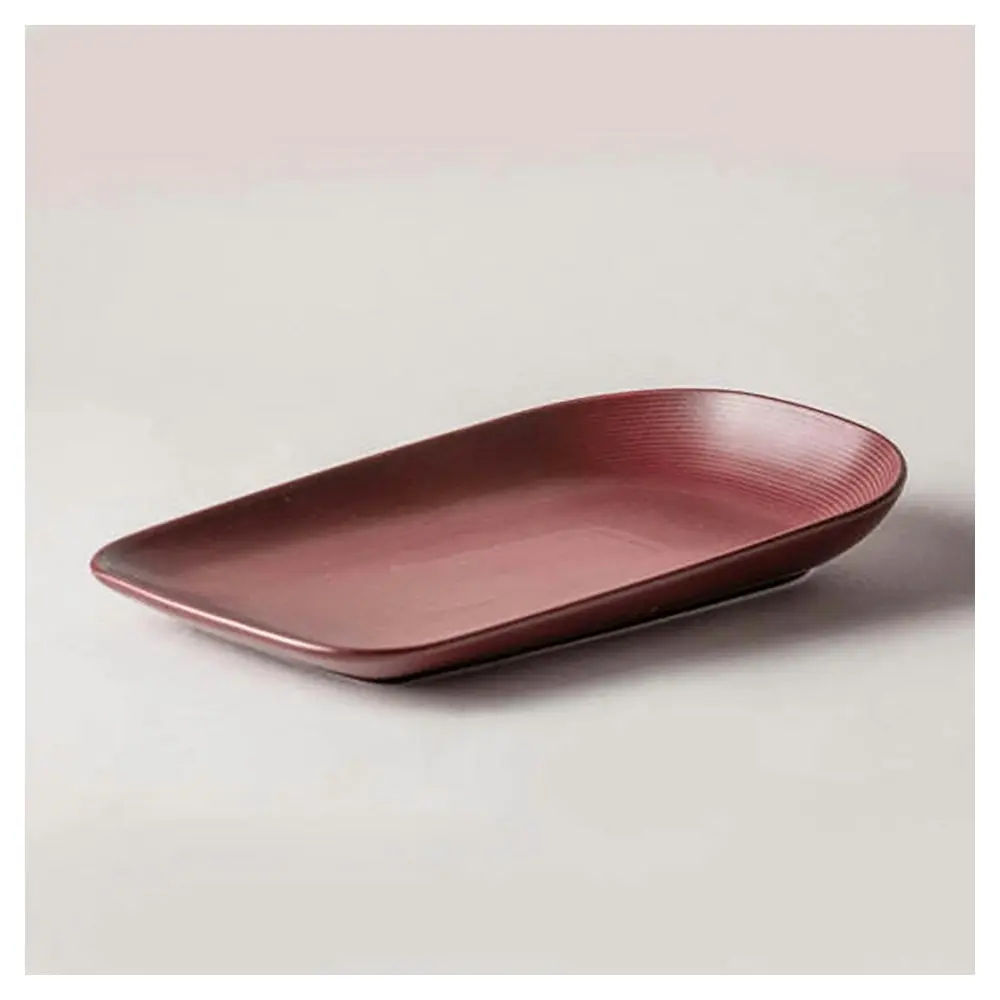 Ladelle 32cm Linear Texture Platter/Plate Porcelain Food Server/Serveware Wine