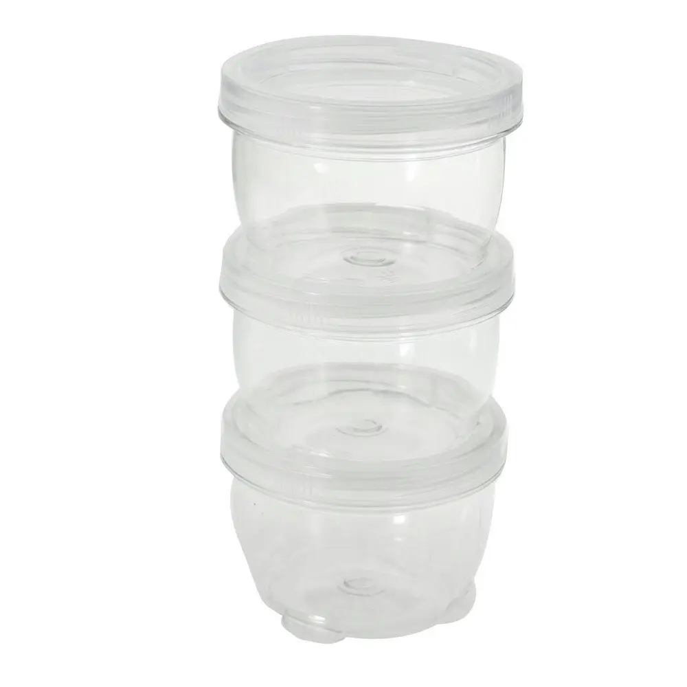 12pc Lemon & Lime Stacking Container 260ml Twist-Lock Household Storage Canister