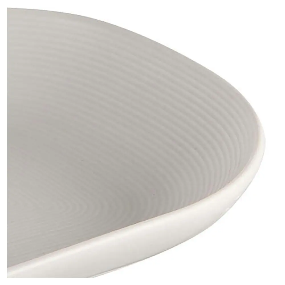 Ladelle 32cm Linear Texture Platter/Plate Porcelain Food Server/Serveware Oyster