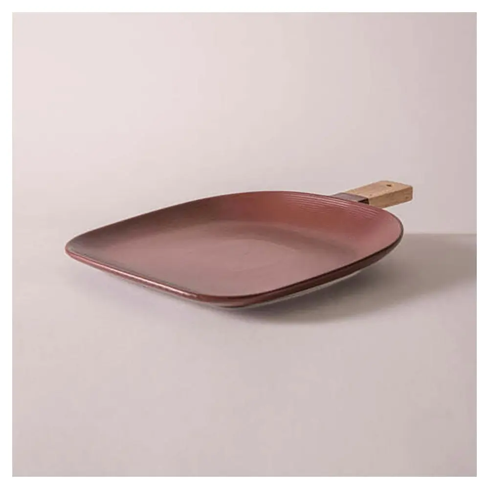 Ladelle Linear Texture Wine 36cm Porcelain Paddle Food Platter w/ Serve Stick