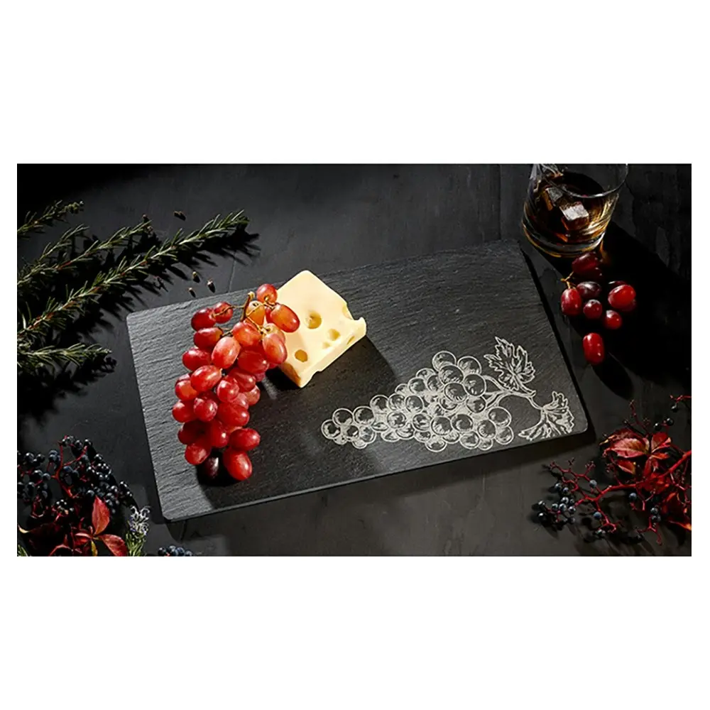 Tempa Atticus 36cm Grape Slate Kitchen Serving Rectangle Board/Plate Food Tray