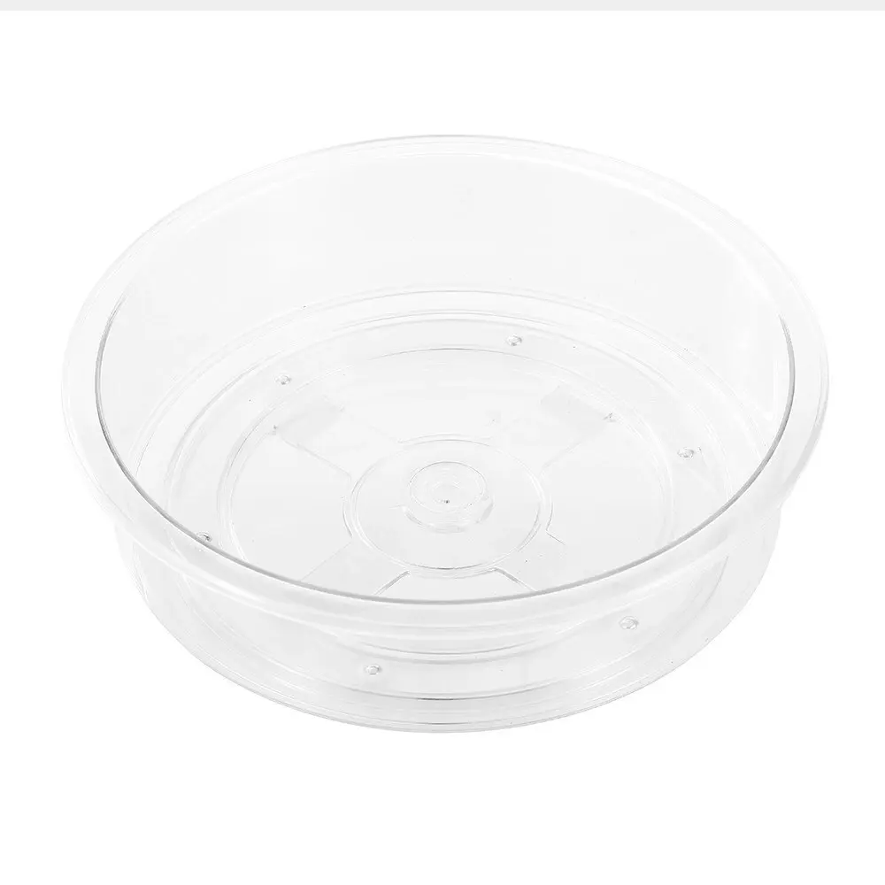 Boxsweden Crystal 25cm Lazy Susan Round Organiser Rotating Tray Storage Clear