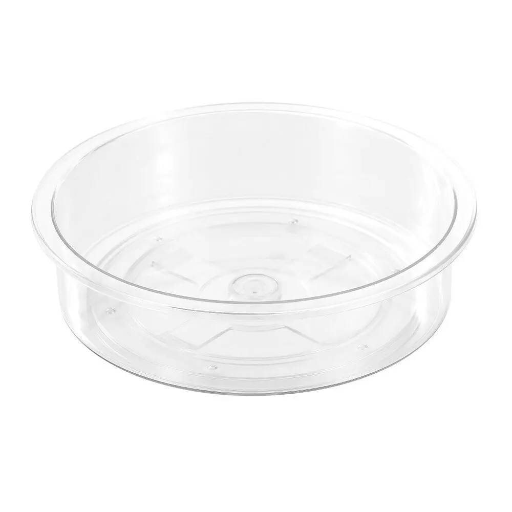 Boxsweden Crystal 25cm Lazy Susan Round Organiser Rotating Tray Storage Clear