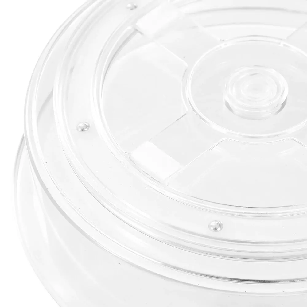 Boxsweden Crystal 25cm Lazy Susan Round Organiser Rotating Tray Storage Clear