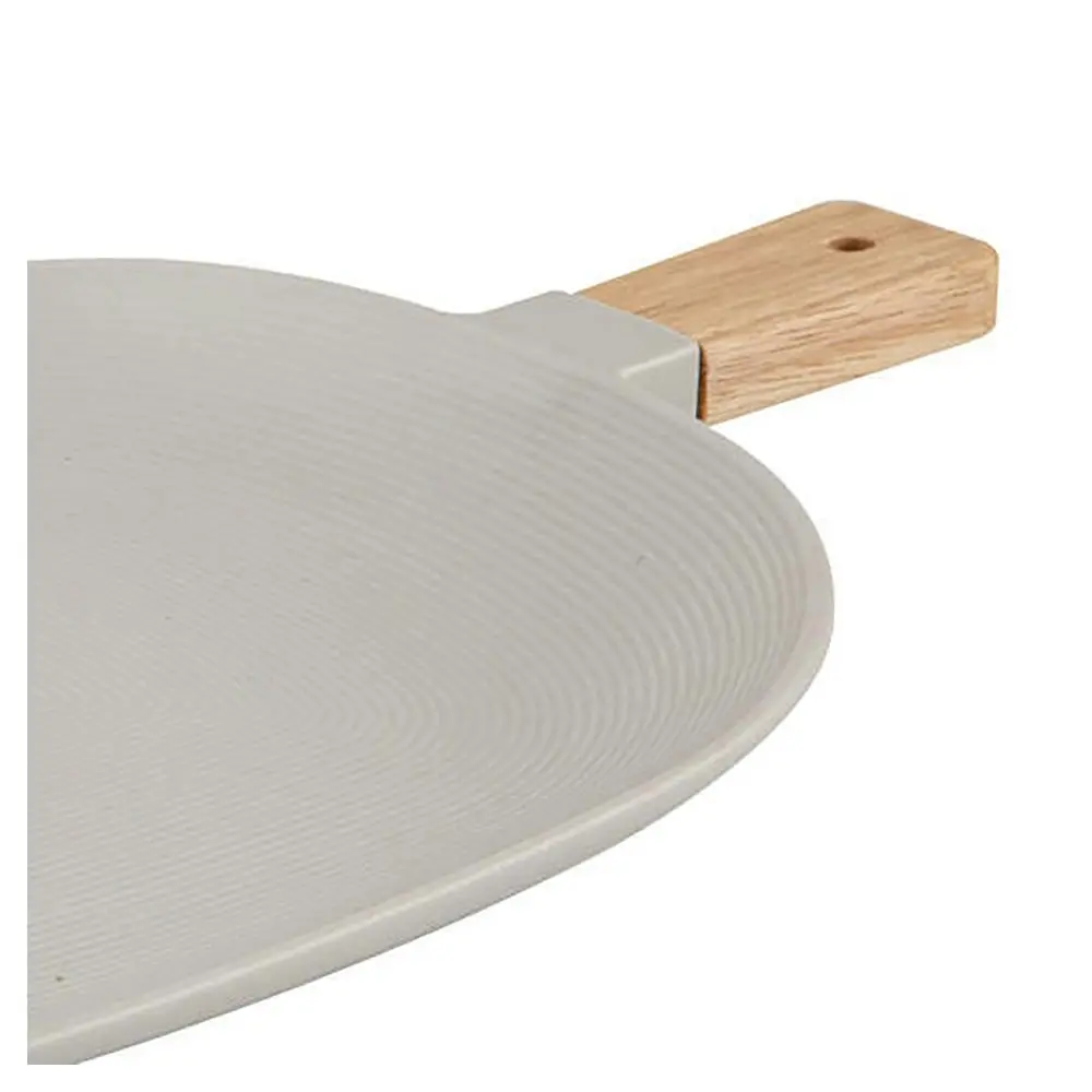 Ladelle Linear Texture Oyster 36cm Porcelain Paddle Food Platter w/ Serve Stick