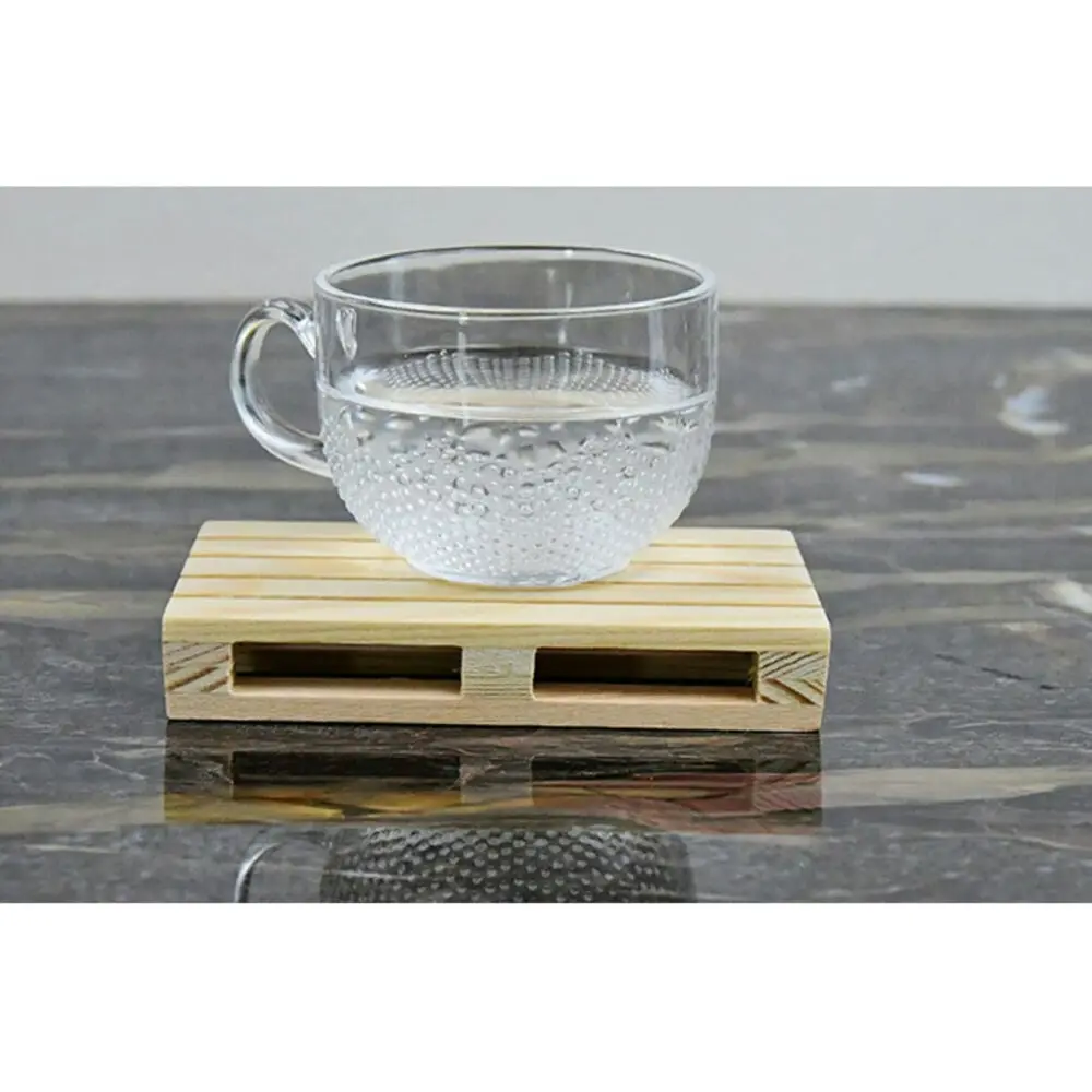 8PK Mini Wooden Pallet Glass Coasters/Mats For Beverages Drinks Beers Home/Bar