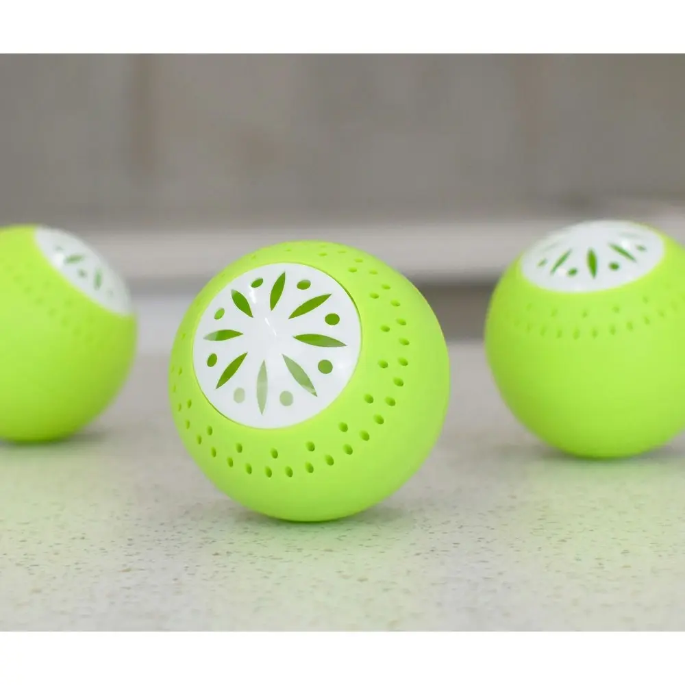 3pc Innobella 6cm Eco Fridge Home Deodoriser Balls Smell/Scent Eliminating Green