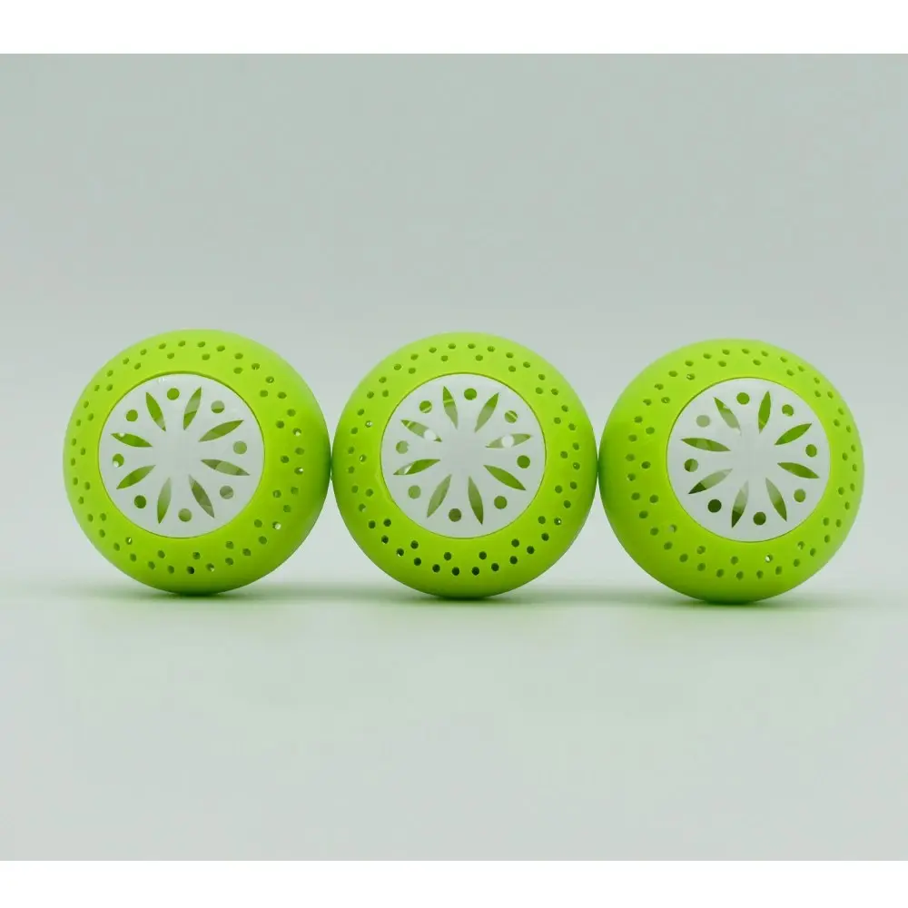 3pc Innobella 6cm Eco Fridge Home Deodoriser Balls Smell/Scent Eliminating Green