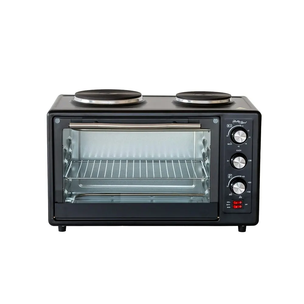 34L 1700W Portable Electric Rotisserie Grill/Toaster Oven/Dual Cooktop/Hot Plate