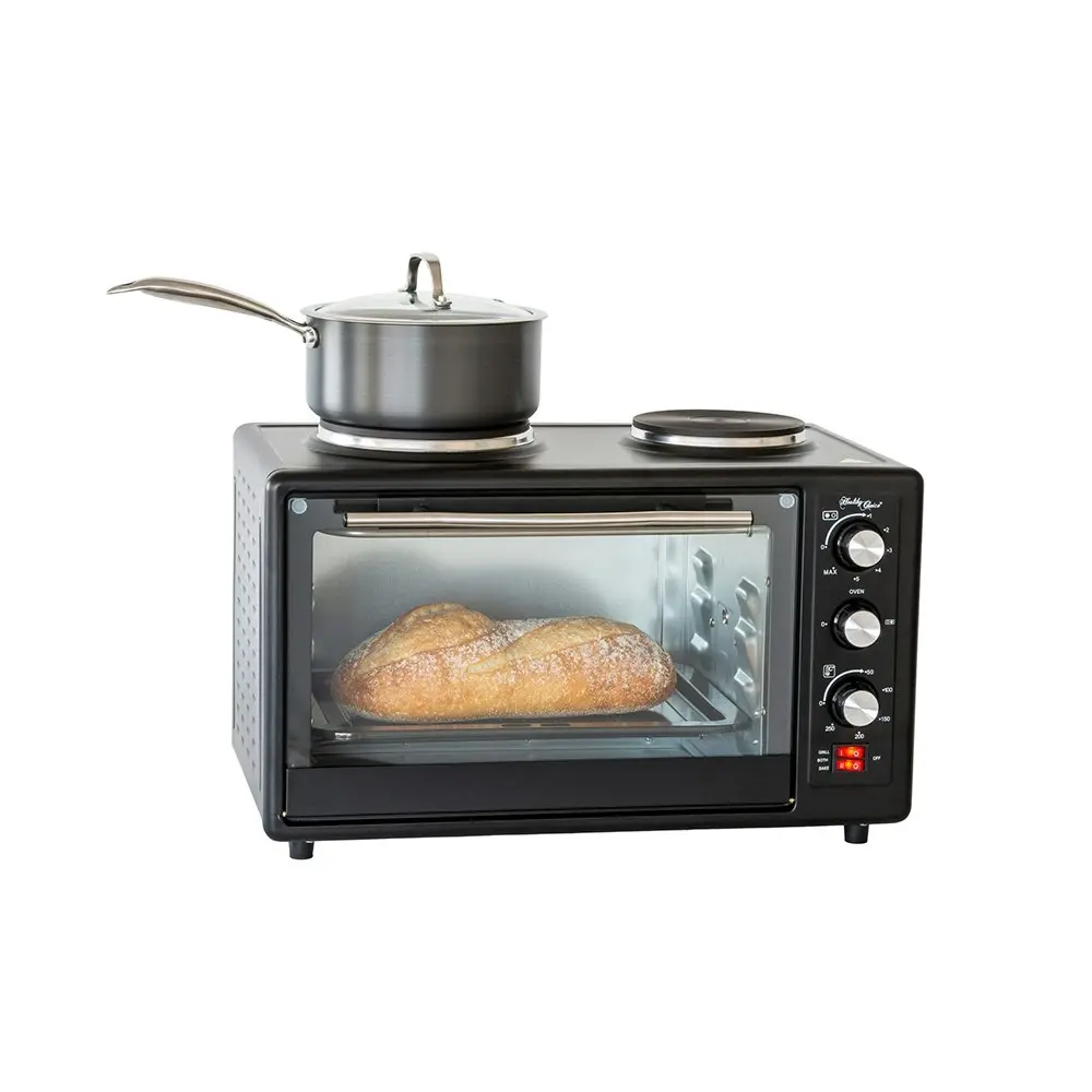 34L 1700W Portable Electric Rotisserie Grill/Toaster Oven/Dual Cooktop/Hot Plate