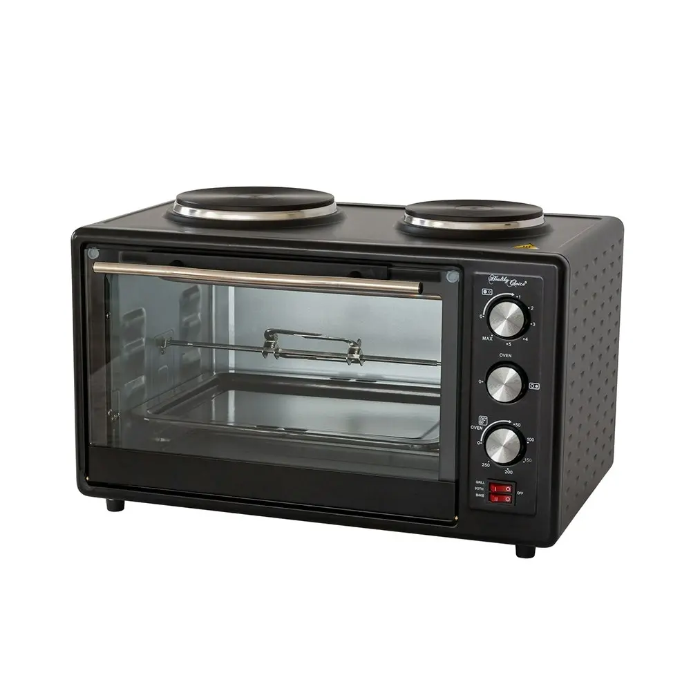 34L 1700W Portable Electric Rotisserie Grill/Toaster Oven/Dual Cooktop/Hot Plate