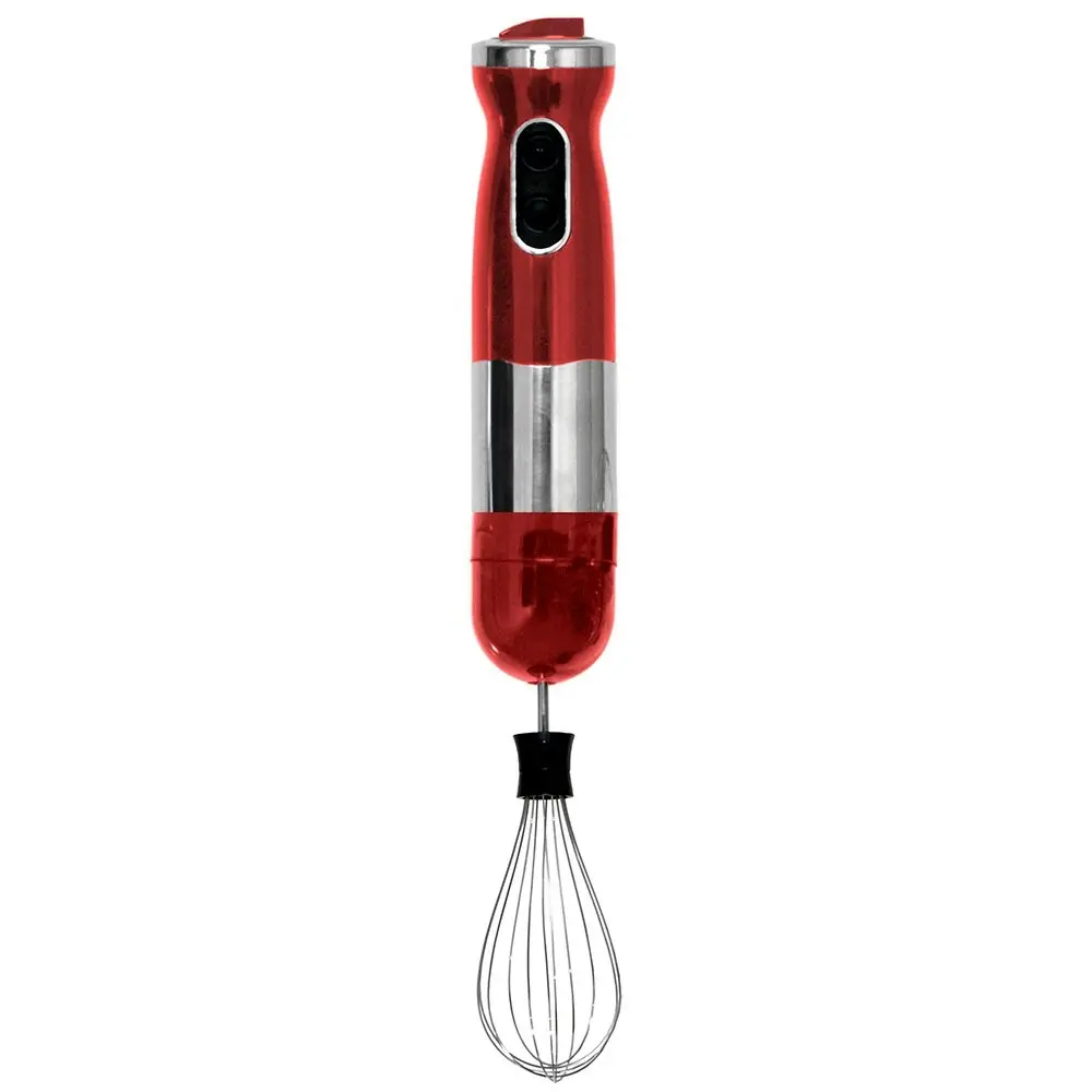 Healthy Choice 700W Electric Hand Stick Blender Food Chopper Mixer Beater Red