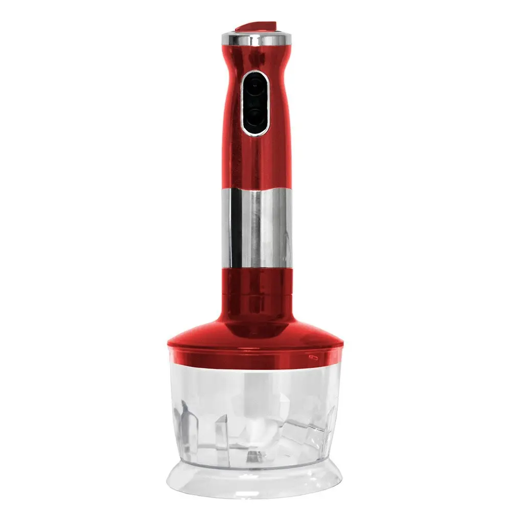 Healthy Choice 700W Electric Hand Stick Blender Food Chopper Mixer Beater Red