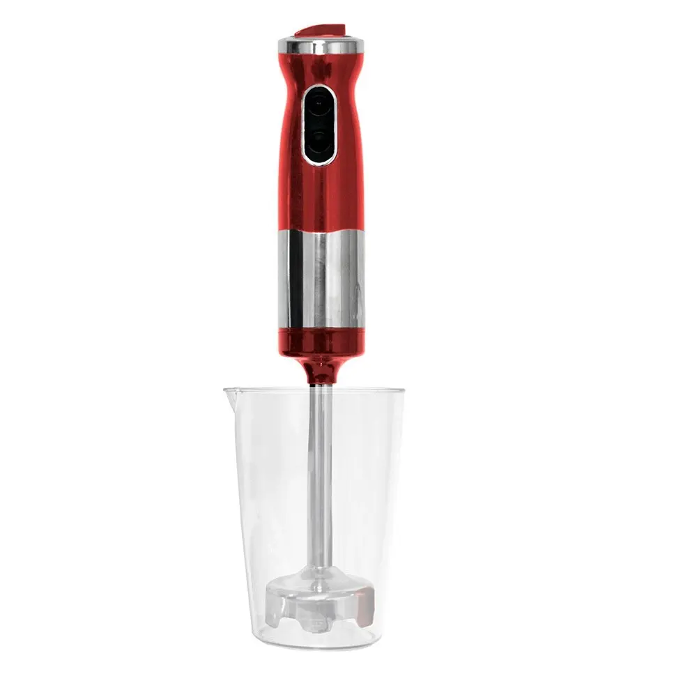 Healthy Choice 700W Electric Hand Stick Blender Food Chopper Mixer Beater Red