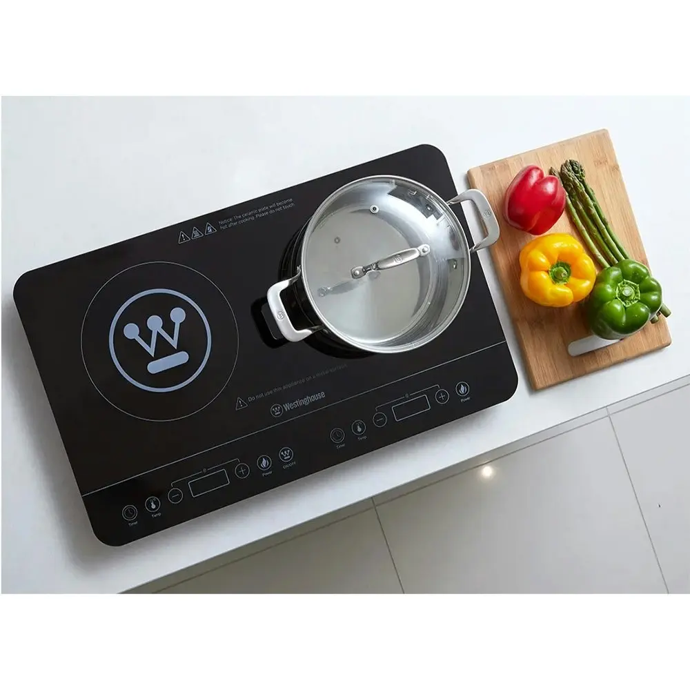 Westinghouse 2400W Electric Dual/Twin Portable Induction Cooktop/Cooker LED Disp