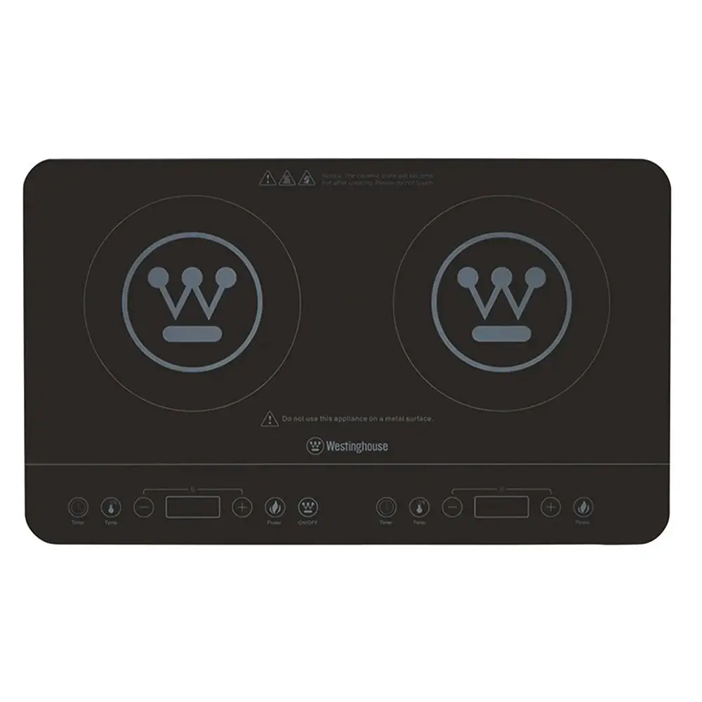 Westinghouse 2400W Electric Dual/Twin Portable Induction Cooktop/Cooker LED Disp