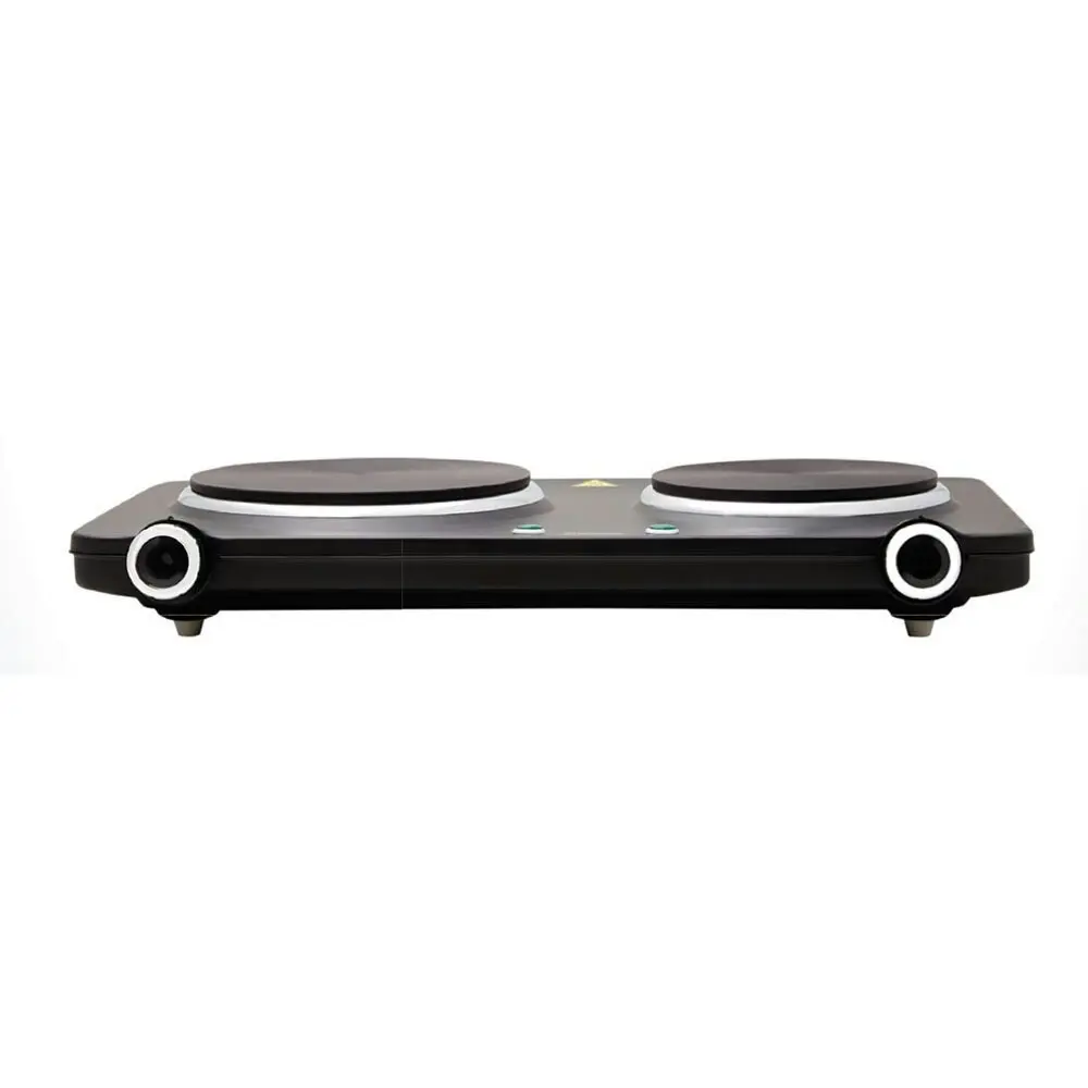 Westinghouse 48cm Electric 2250W Double Portable Hotplate/Cooktops/Cooker Black