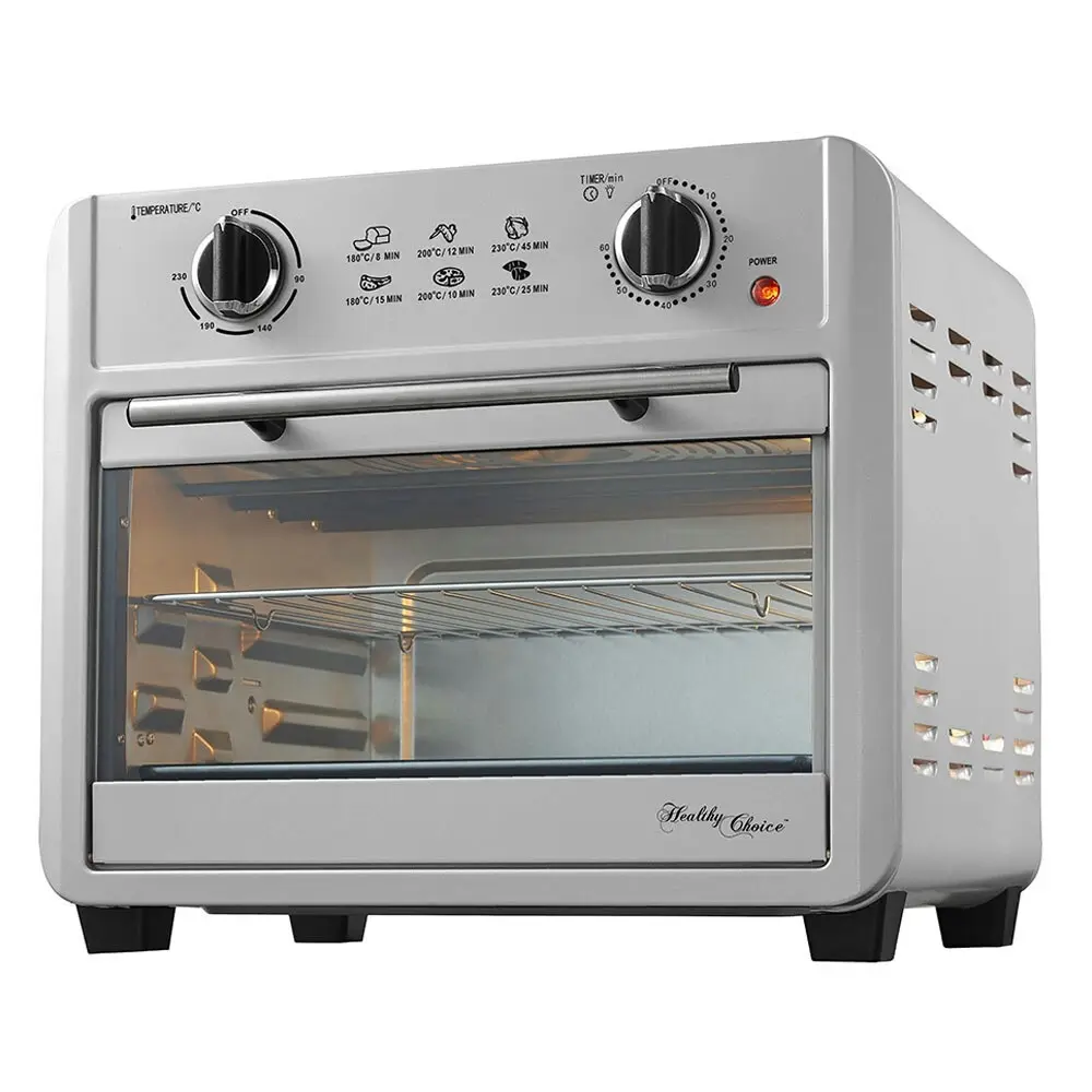 Healthy Choice 23L 1700W Electric Convection Fryer Oven w/ Accessories Silver