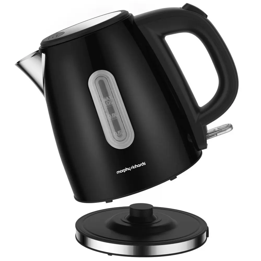 Morphy Richards 1L Electric Kettle 2200W Equip Jug Cordless Water Boiler Black