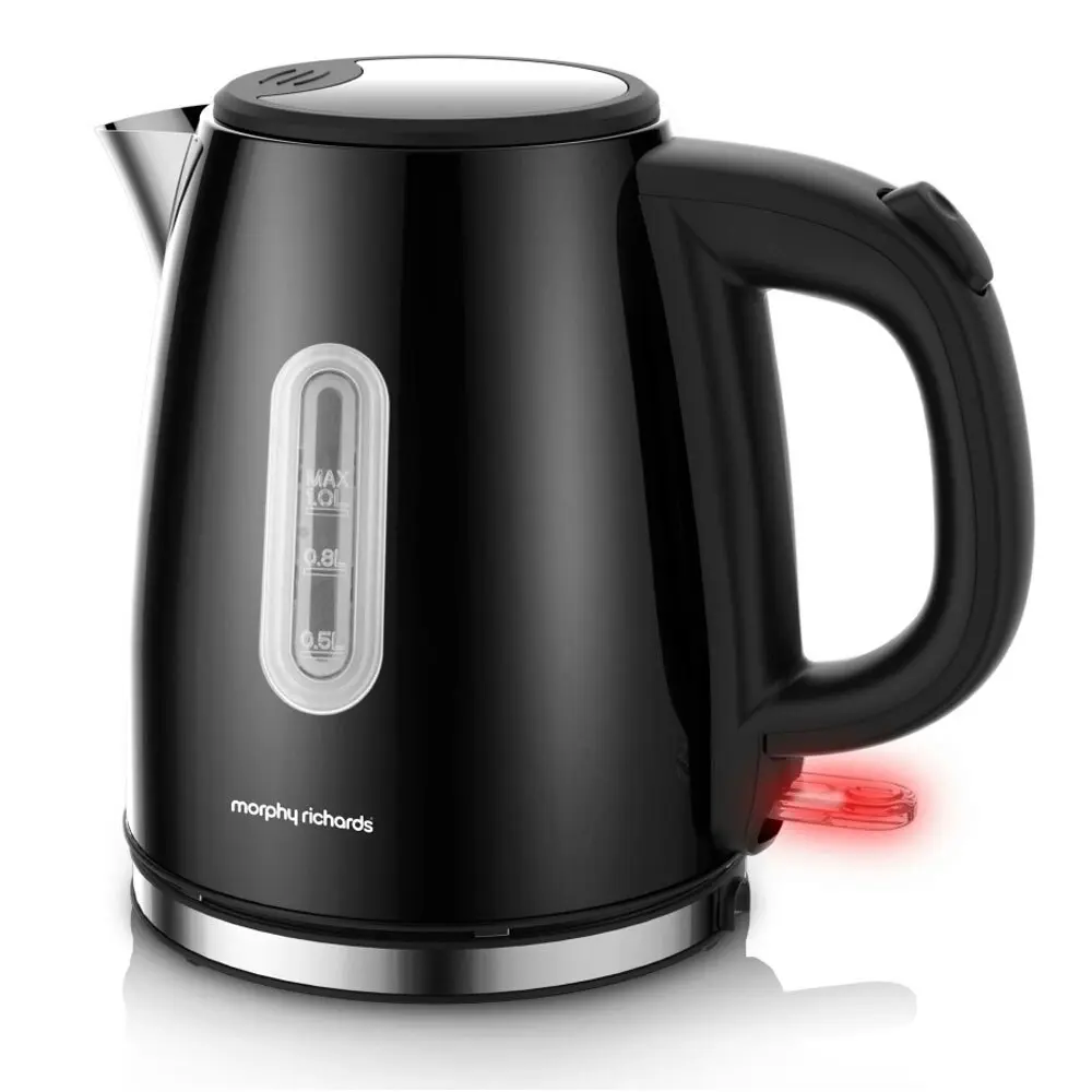 Morphy Richards 1L Electric Kettle 2200W Equip Jug Cordless Water Boiler Black