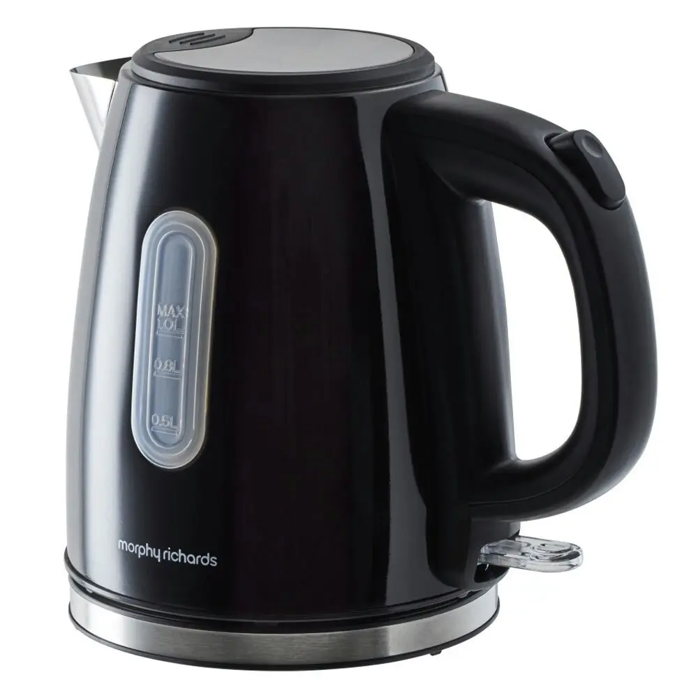 Morphy Richards 1L Electric Kettle 2200W Equip Jug Cordless Water Boiler Black