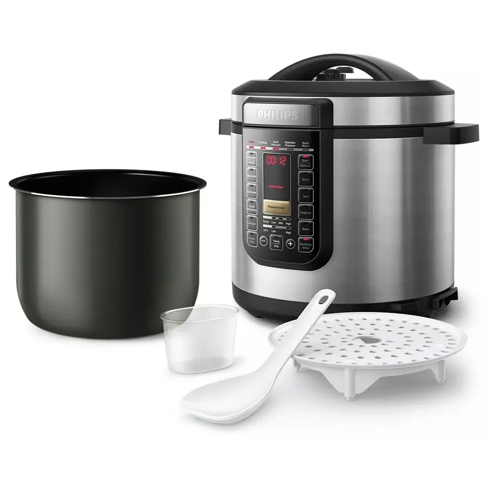 Philips 8L Multicooker Electric Slow/Pressure Cooker 1500W w/Steaming Tray XL