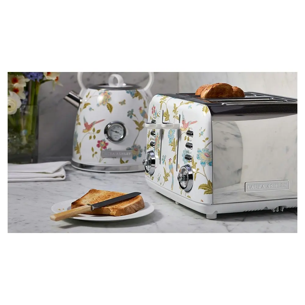 Laura Ashley Elveden 24cm Electric 2-Slice Bread Toaster 925W Food/Kitchen WHT