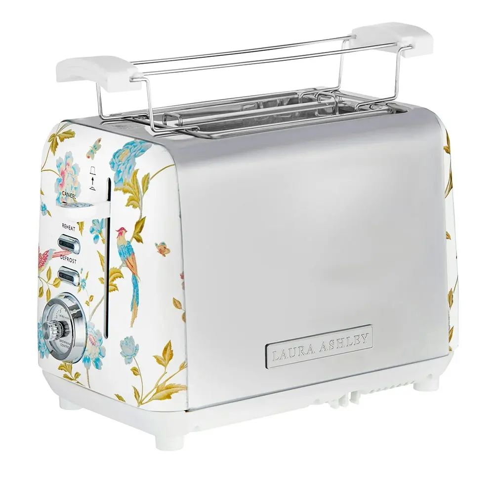 Laura Ashley Elveden 24cm Electric 2-Slice Bread Toaster 925W Food/Kitchen WHT