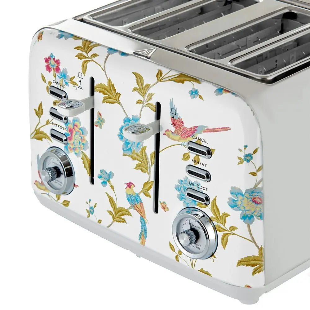 Laura Ashley Elveden 29cm Electric 4-Slice Bread Toaster 1850W Food/Kitchen WHT