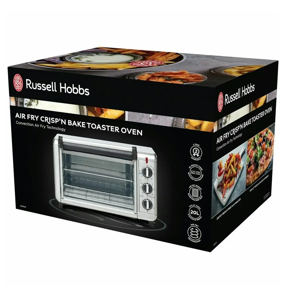 Russell Hobbs Air Fry Crisp  Bake 1500W Electric Toaster Oven 5 Settings Cooking