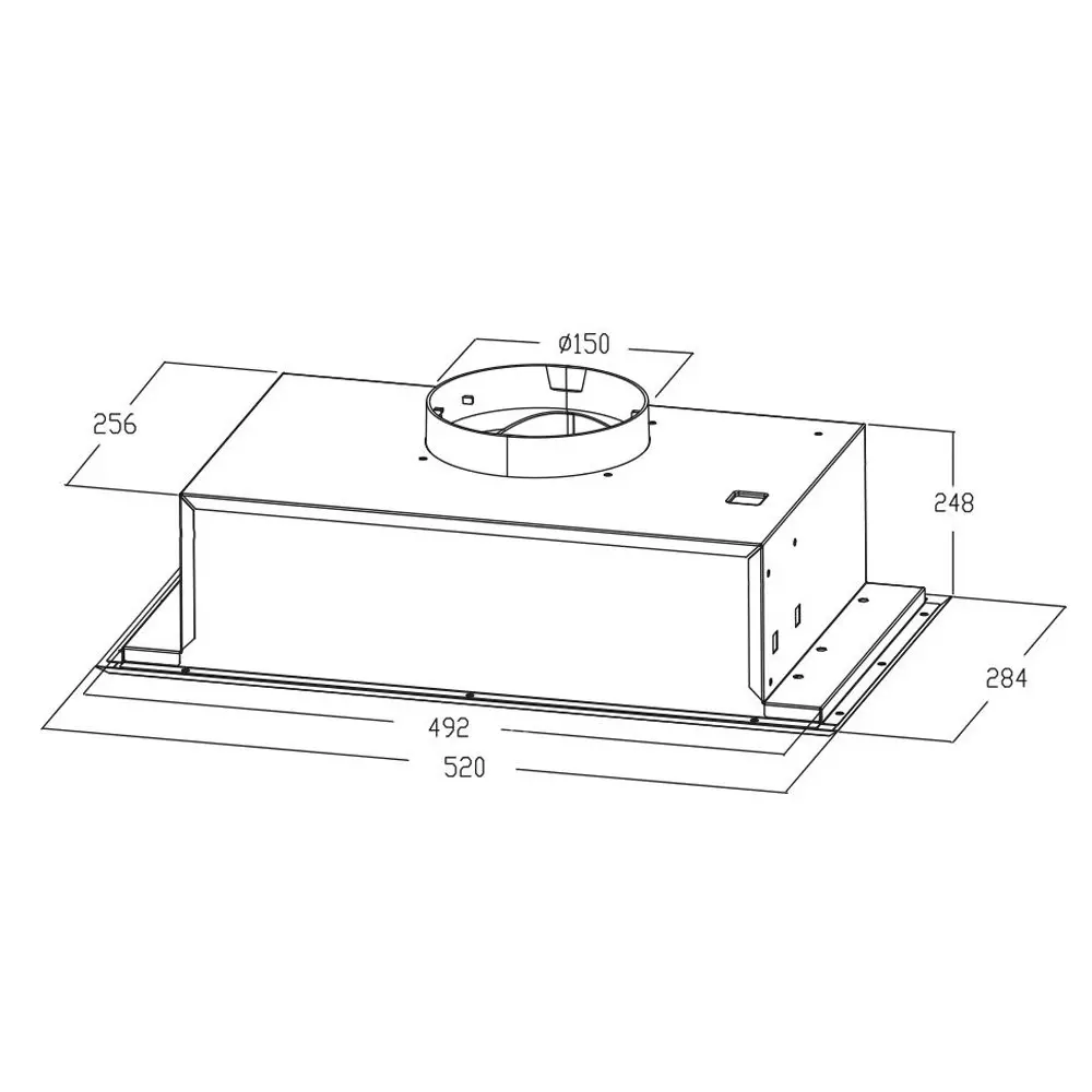 Kleenmaid 650m3/h Rangehood Undermont 520mm Stainless Steel For 60cm Cooktops