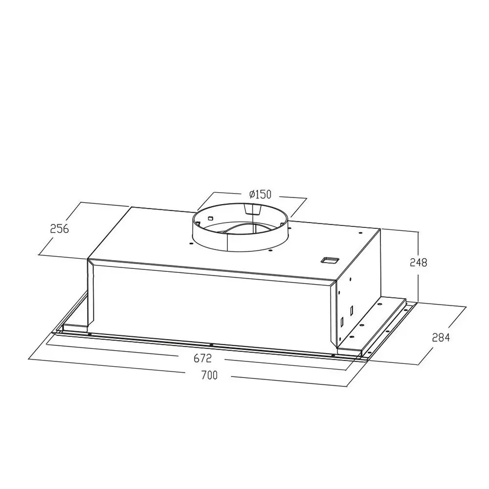 Kleenmaid 650m3/h Rangehood Undermont 520mm Stainless Steel For 70-90cm Cooktops